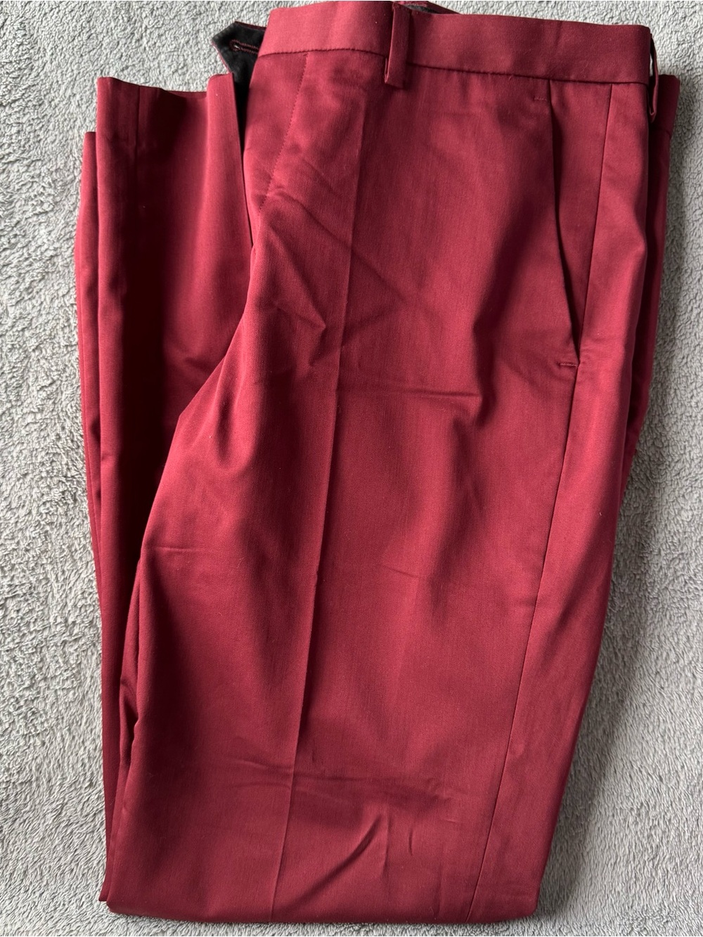 Express Men's Dress Pants in Burgundy Red